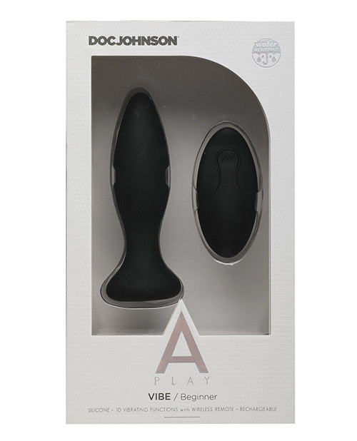 A Play Rechargeable Silicone Beginner Anal Plug with Remote - Empower Pleasure