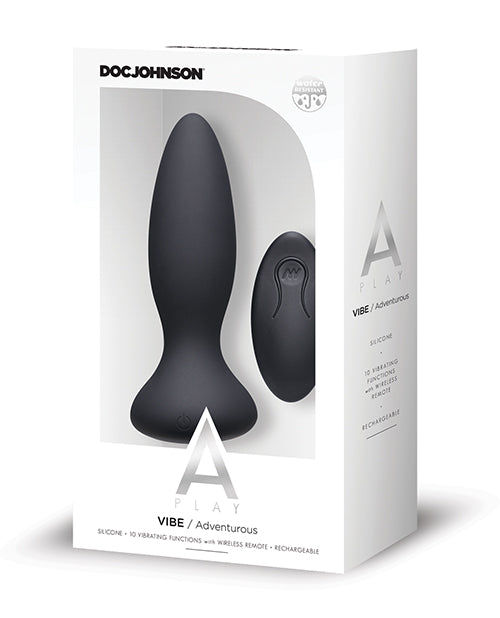 A Play Rechargeable Silicone Adventurous Anal Plug with Remote - Empower Pleasure