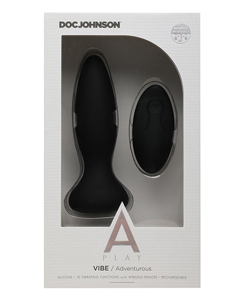 A Play Rechargeable Silicone Adventurous Anal Plug with Remote - Empower Pleasure