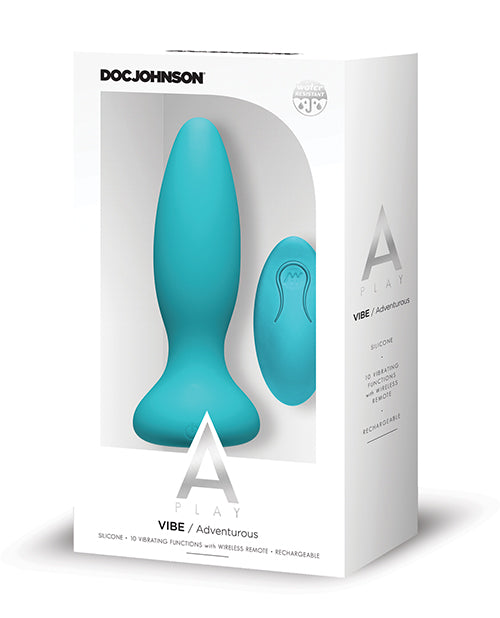 A Play Rechargeable Silicone Adventurous Anal Plug with Remote - Empower Pleasure