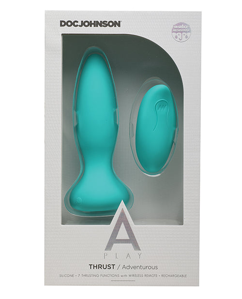 A Play Thrust Adventurous Rechargeable Silicone Anal Plug with Remote - Empower Pleasure