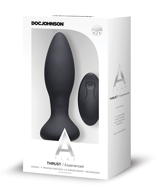 A Play Thrust Experienced Rechargeable Silicone Anal Plug with Remote - Assorted Colors - Empower Pleasure