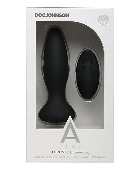 A Play Thrust Experienced Rechargeable Silicone Anal Plug with Remote - Assorted Colors - Empower Pleasure