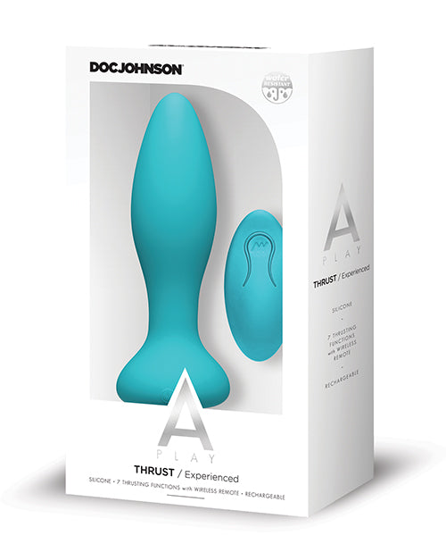 A Play Thrust Experienced Rechargeable Silicone Anal Plug with Remote - Assorted Colors - Empower Pleasure