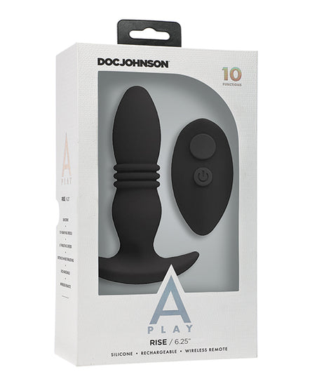 A Play Rise Rechargeable Silicone Anal Plug with Remote - Empower Pleasure