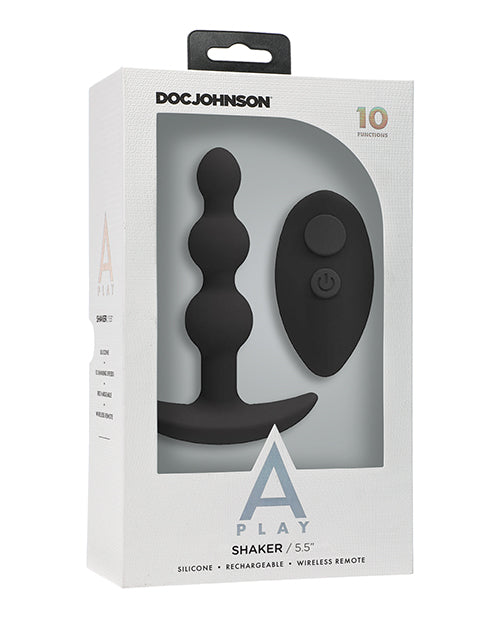 A Play Shaker Rechargeable Silicone Anal Plug with Remote - Empower Pleasure
