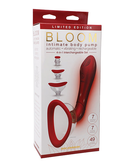 Bloom Intimate Body Automatic Vibrating Rechargeable Pump Limited Edition - Red - Empower Pleasure