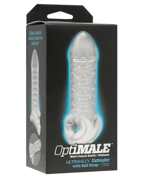 OptiMale Extender with Ball Strap Thin - Frost - Empower Pleasure
