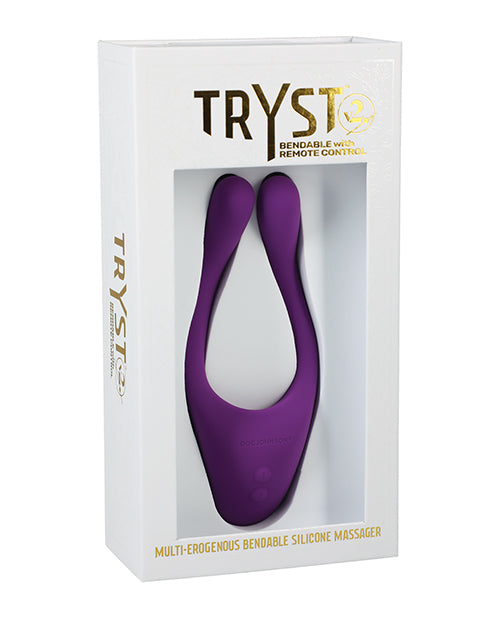 Tryst V2 Bendable Multi Zone Massager with Remote - Purple - Empower Pleasure
