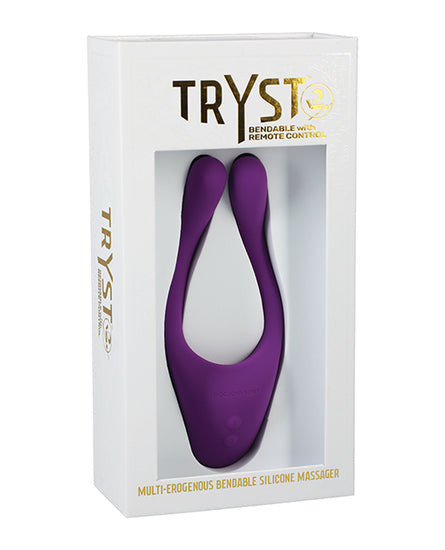 Tryst V2 Bendable Multi Zone Massager with Remote - Purple - Empower Pleasure