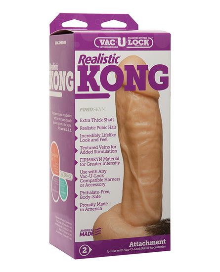 Vac-U-Lock Kong Realistic - White - Empower Pleasure