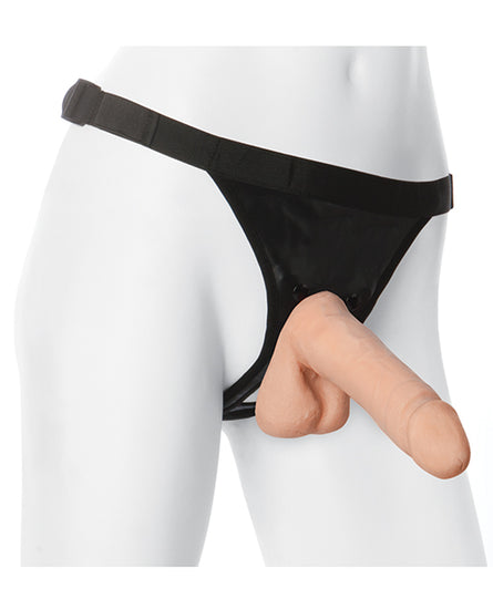 Ultra Harness 2 w/7" Ultraskyn Cock - White - Empower Pleasure