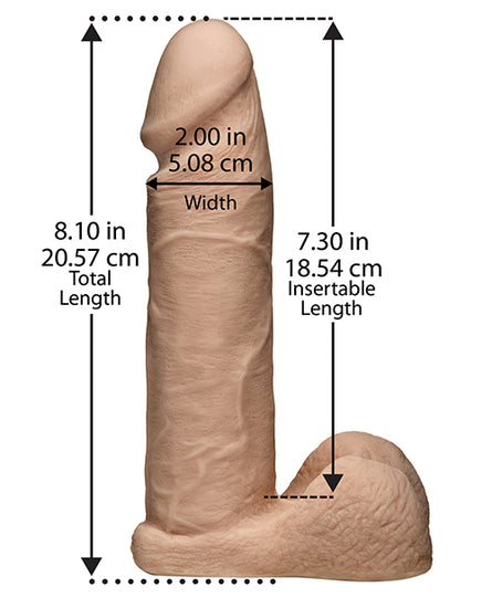 Ultra Harness 2 w/8" Ultraskyn Cock - White - Empower Pleasure