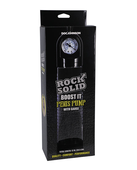 Rock Solid Boost It Penis Pump w/Gauge - Empower Pleasure