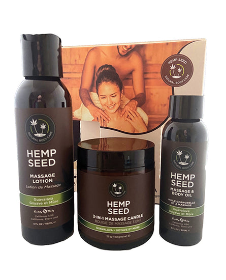Earthly Body Hemp Seed Massage in a Box - Assorted - Guauvalava - Empower Pleasure
