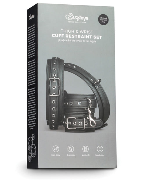 Easy Toys Thigh and Wrist Cuff Set - Black