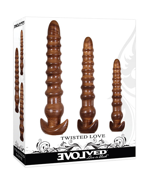 Evolved Twisted Love 3-Piece Plug Set - Gold - Empower Pleasure
