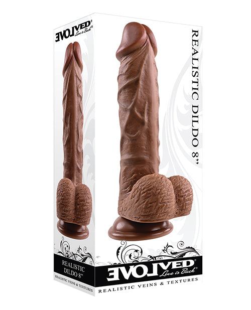 Evolved 8" Realistic Dildo with Balls - Assorted Tones - Empower Pleasure