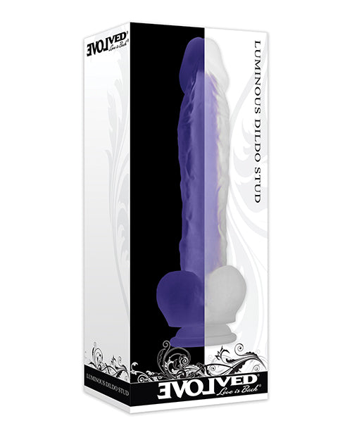 Evolved Luminous Dildo Stud Non Vibrating - Purple - Empower Pleasure