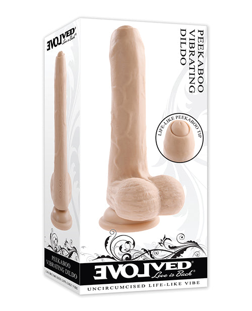 Evolved Peek A Boo Vibrating Dildo - Ivory - Empower Pleasure