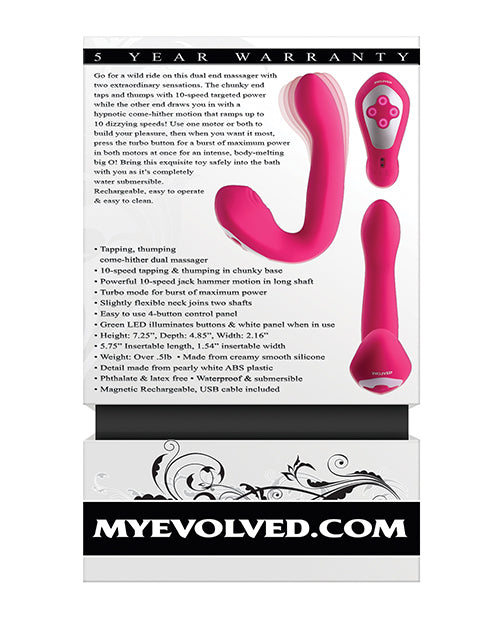 Evolved Buck Wild Come Hither Dual End Massager - Pink - Empower Pleasure