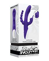 Evolved Lick Me Triple Stim Vibe - Purple - Empower Pleasure