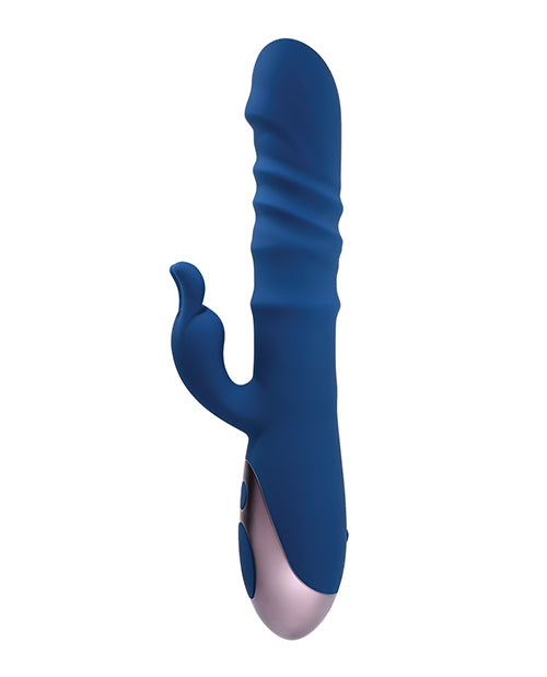 Evolved The Ringer Rechargeable Thrusting Rabbit - Blue - Empower Pleasure