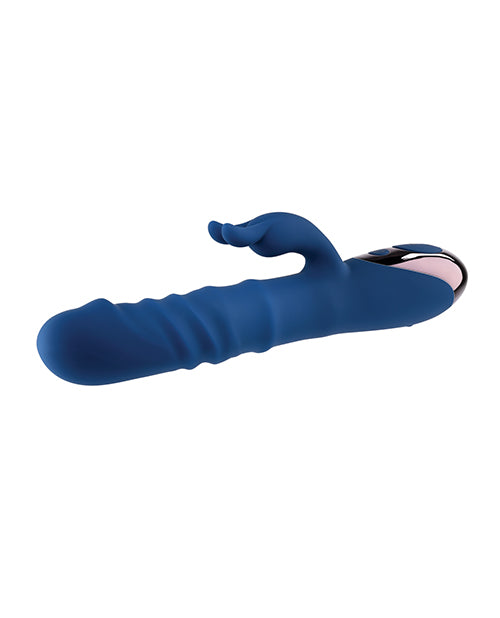 Evolved The Ringer Rechargeable Thrusting Rabbit - Blue - Empower Pleasure