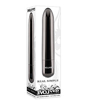 Evolved Real Simple Rechargeable Bullet - Black Chrome - Empower Pleasure