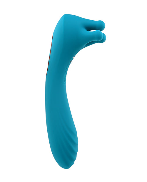 Evolved Heads or Tails Rechargeable Vibrator - Teal - Empower Pleasure