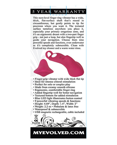 Evolved Frisky Finger Rechargeable Bullet - Burgundy - Empower Pleasure