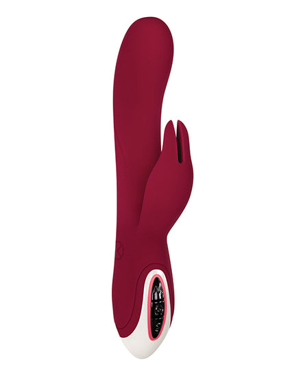 Evolved Inflatable Bunny Dual Stim Rechargeable - Burgundy - Empower Pleasure