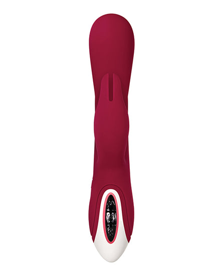 Evolved Inflatable Bunny Dual Stim Rechargeable - Burgundy - Empower Pleasure