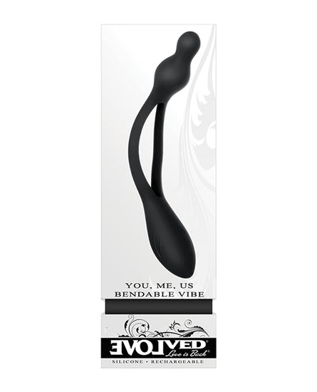 Evolved You Me Us Bendable Vibe - Black - Empower Pleasure