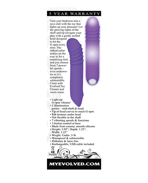 Evolved The G-Rave Light Up Vibrator - Purple - Empower Pleasure