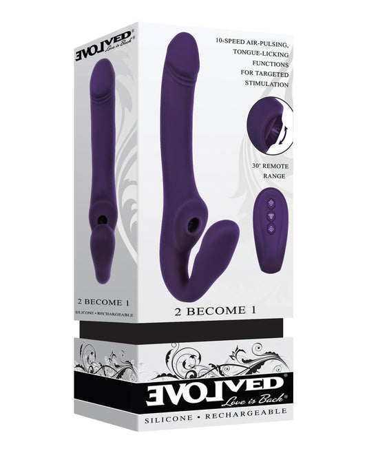 Evolved 2 Become 1 Strapless Strap-On - Purple - Empower Pleasure