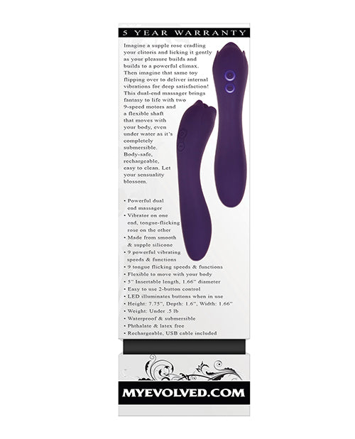 Evolved Thorny Rose Dual-End Massager - Purple - Empower Pleasure