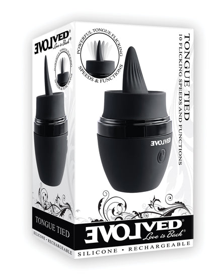Evolved Tongue Tied Flicking Massager - Black - Empower Pleasure