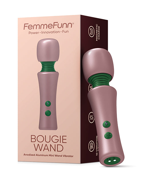 Femme Funn Flexible Head Bougie Mini  Wand - Rose Gold - Empower Pleasure