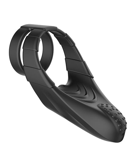 Forto F-48 Perineum Double C-Ring - Black - Empower Pleasure