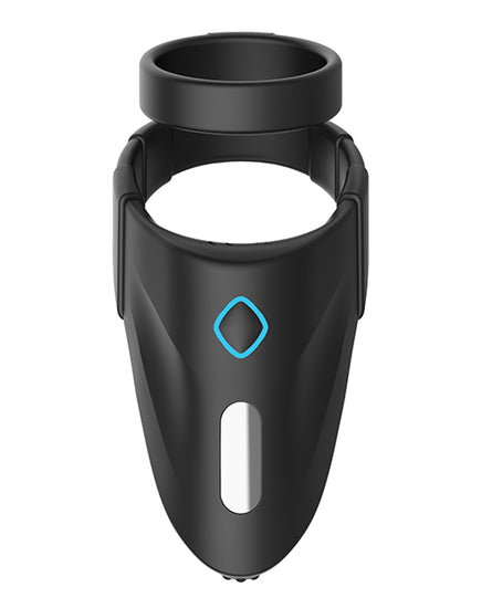 Forto F-48 Perineum Double C-Ring - Black - Empower Pleasure
