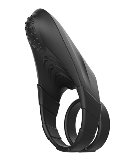 Forto F-48 Perineum Double C-Ring - Black - Empower Pleasure