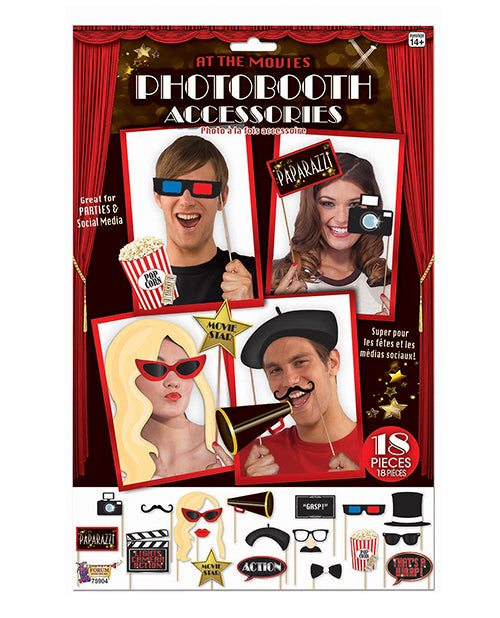 At The Movies Photo Booth Prop Kit - Set of 18 pc - Empower Pleasure