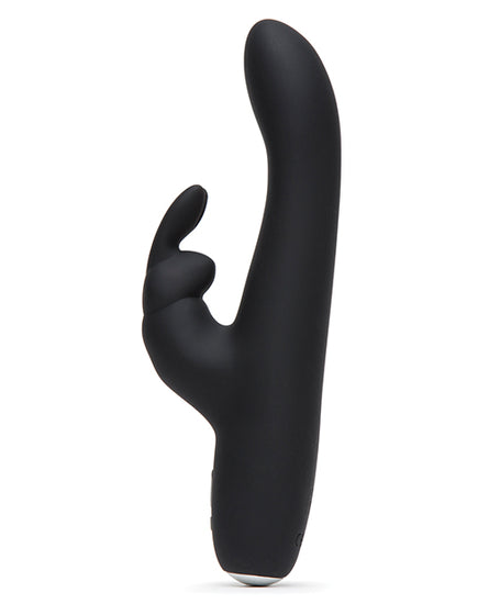 Fifty Shades of Grey Greedy Girl Rechargeable Slimline Rabbit Vibrator - Black - Empower Pleasure