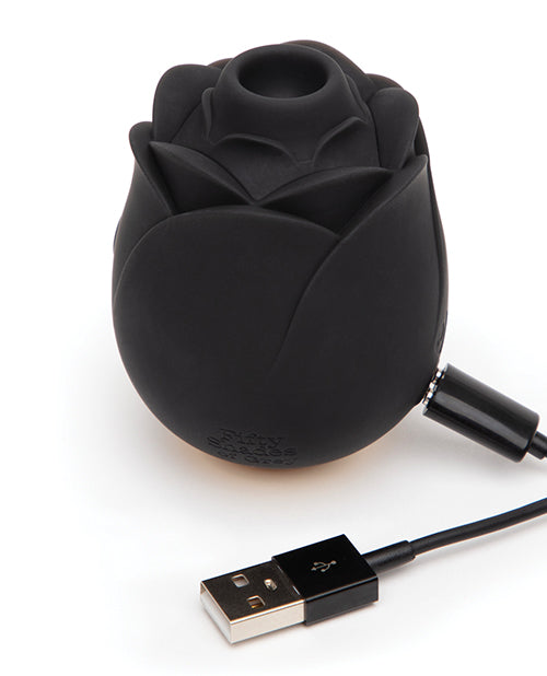 Fifty Shades of Grey Hearts & Flowers Rose Vibrator - Black - Empower Pleasure