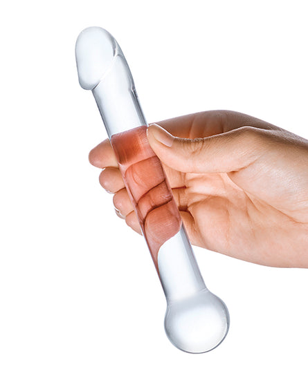 Glas 7" Realistic Head Glass Dildo - Clear - Empower Pleasure