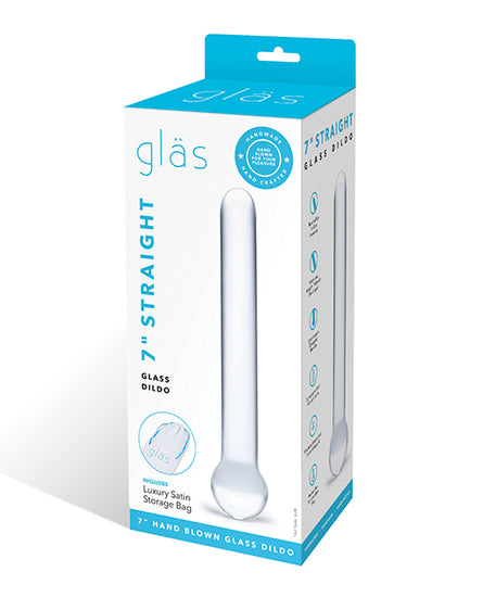 Glas 7" Straight Glass Dildo - Clear - Empower Pleasure