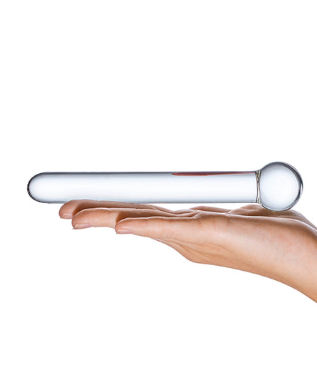 Glas 7" Straight Glass Dildo - Clear - Empower Pleasure