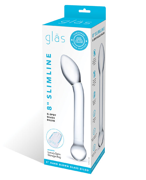 Glas 8" Slimline G-Spot Glass Dildo - Empower Pleasure