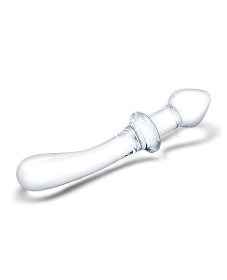 Glas 9" Classic Curved Dual Ended Dildo - Clear - Empower Pleasure